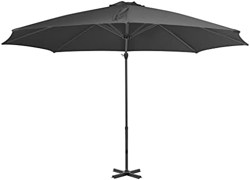 Garden parasols Cantilever Umbrella with Aluminium Pole Anthracite 300 cm,Garden Parasol Weights,Gazebo Weights Parasols Base Outdoor parasols