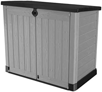 Store it Out Ace Storage Box 1200 Litres for Wheelie Bins or Garden Tools with Gas Struts Rubbish Bin Box Device Box Shed for 2 x 240 Litre Wheelie Bins 100% Mildew Free Through Ventilation