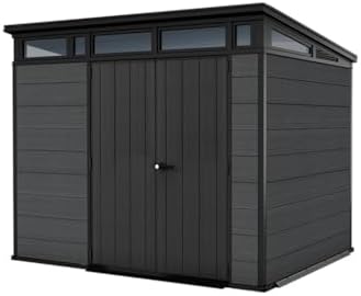 Keter 17210836 Cortina 9 x 7 Plastic Garden Shed in Wood Effect