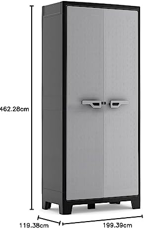 Kis Titan Water Resistant Multispace Plastic Cupboard - Garden Storage Box Outdoor Locker