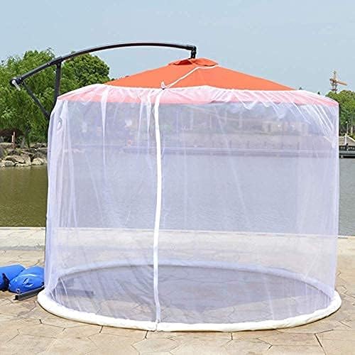 NMDCDH Outdoor Garden Umbrella Your Parasol into a Gazebo Mosquito Bug Net Parasol Outdoor Lawn Garden Camping Umbrella Sunshade Cover (Color : Black, Size : CenterPost 275x230cm)