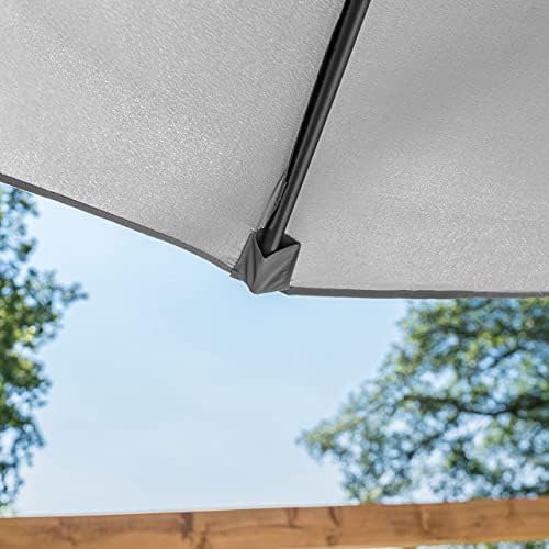 Harrier 4.6m Double-Sided Garden Parasols with Optional Cover & Base Weights - UV Protection & Easy Setup