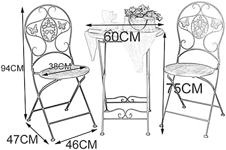 Garden Furniture Set Indoor and outdoor metal tables and chairs tavern set, Weather-resistant foldable dining table and chair garden furniture, Porch Balcony Dialogue Set, Courtyard coffee t