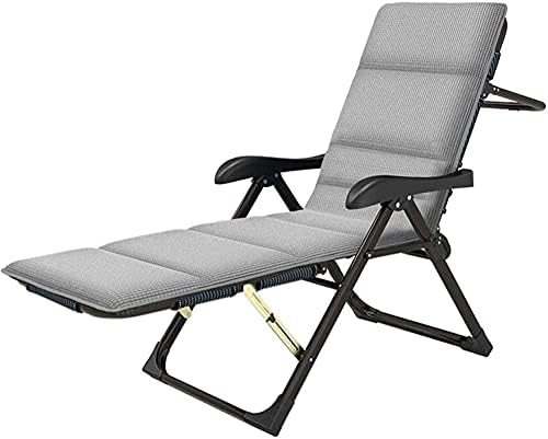 Extra Wide Reclining Garden Chair for Adults Heavy Duty Metal Folding Portable Chair Deck Chairs Zero Gravity Chair Sun Lounger Recliners