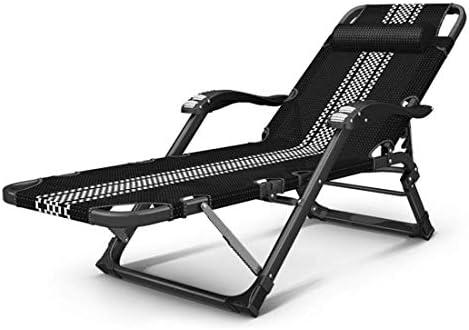 Folding Chair, Sun Lounger Recliner Reclining Deck Chairs Waterproof and Adjustable for Beach Patio Garden Furniture Camping Outdoor Office (White)