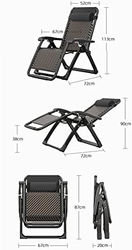Zero Gravity Lounge Chair with Pillows & Massage Armrest – Adjustable Folding Recliner for Outdoor, Patio, Poolside, Beach – Durable Steel Frame (Brown)