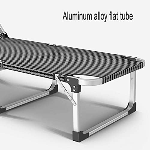 Sunbed Aluminium Sun lounger Adjustable Backrest Folding Recliner Chair with Removable Headrest and Pad Garden Furniture (#2)