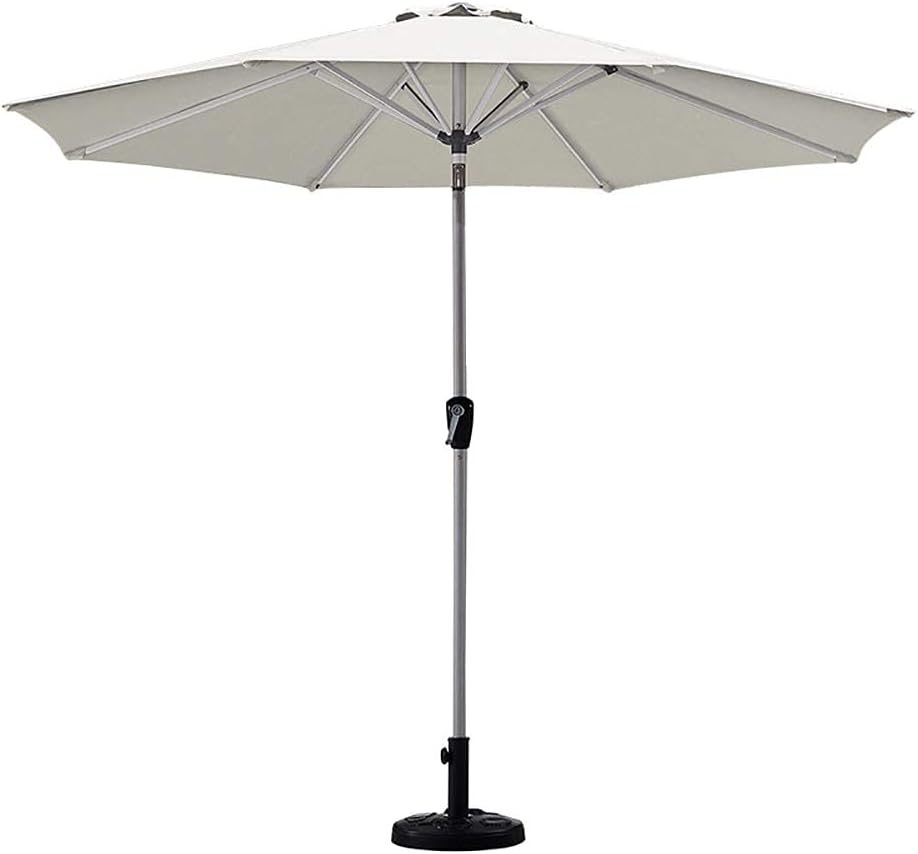 Parasol Umbrella Khaki Gazebo Patio Umbrella, Sun Protection Market Table Umbrella with Crank Handle and Push Button Tilt, for Deck Table