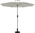 Parasol Umbrella Khaki Gazebo Patio Umbrella, Sun Protection Market Table Umbrella with Crank Handle and Push Button Tilt, for Deck Table