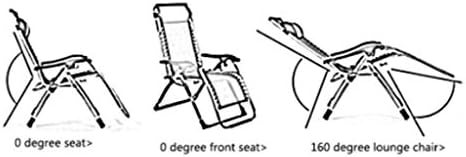 Portable Folding Adult Bed,Lounge Outdoor Camping Chairs Garden Loungers Folding Sun Lounger Deck Chair Adjustable Zero Gravity Reclining Chair with Cushions Supports 440 Pounds Ideal for Ou