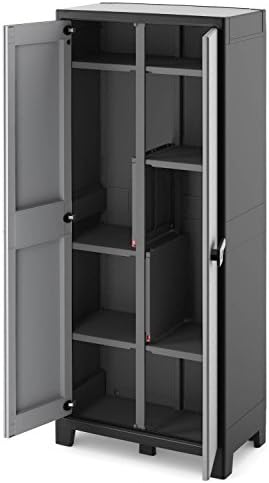 Kis Titan Water Resistant Multispace Plastic Cupboard - Garden Storage Box Outdoor Locker