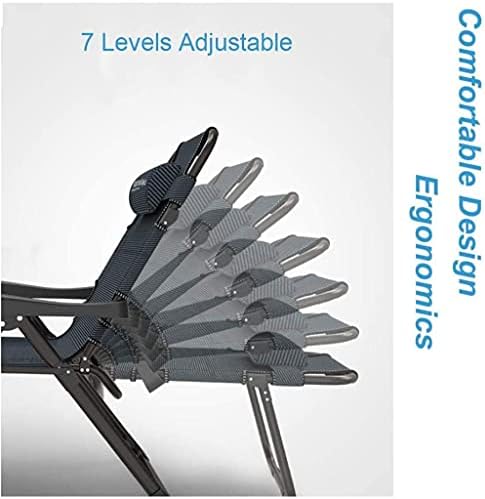 Extra Wide Reclining Garden Chair for Adults Heavy Duty Metal Folding Portable Chair Deck Chairs Zero Gravity Chair Sun Lounger Recliners