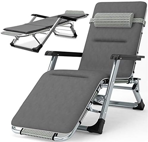 Oversized Extra Wide Recliner Lounge Chair with Padded Cotton Pad, Adjustable Sun Lounger for Garden, Beach, Lawn, Pool - Supports Up to 440lbs