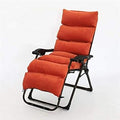 Sun Lounger Garden Chairs Patio Lounger Chair,Oversized Outdoor Folding Deck Chair Reclining Garden Chair Home Lounge Chair with Cotton PadSupport 260kg (Color, Light blue),Orange