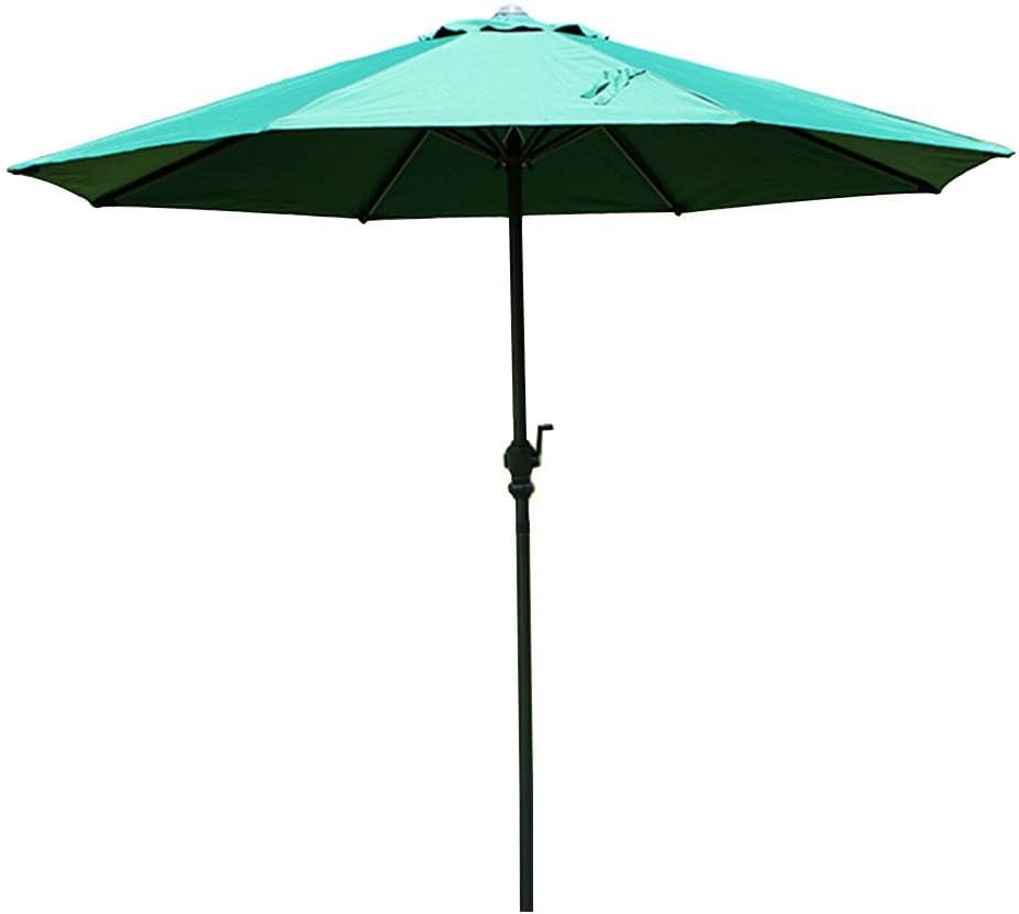 Garden Umbrella Parasol Outdoor Parasol Garden Umbrella | 2.7M |With Crank Round Uv Protection Anti Light Rain, Compact Sun Shade For Beach Gazebo Balcony Terrace Coffee Table Fishing Market