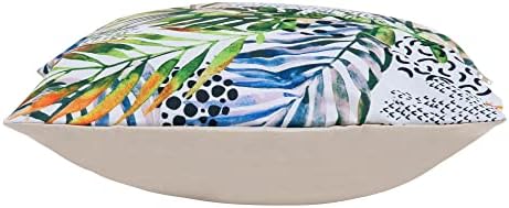 Bean Bag Bazaar Outdoor Cushions Filled, Wild Collection, Decorative Palm Print, Set of 4, 43cm x 43cm, Water Resistant, Outdoor Cushions for Garden Furniture, Garden, Patio