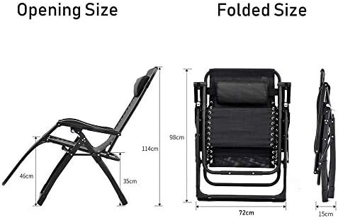 Lounge ChairOversize Zero Gravity Locking Patio Lounger Chair in Garden Outdoors Home Lounge Chair Folding Beach Deck Chair with Cushions Supports 200kg