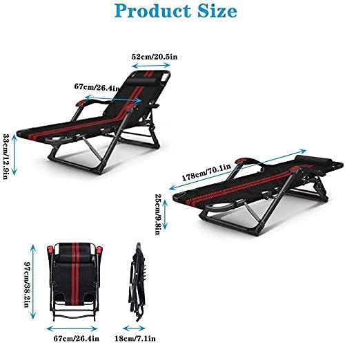 Heavy Duty Folding Lounge Chair - Waterproof Zero Gravity Recliner, Camping & Garden Furniture Set, Metal Sun Lounger for Outdoor Relaxation & Deck Use