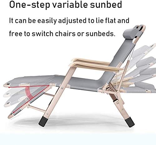 Sun Lounger Garden Chairs Foldable Deck Chair Garden Adjustable Chaise Recliner, Sun Lounger with Cushion Oversize Zero Gravity Patio Foldable Chair for Heavy Duty People (Color, Blue),Blue