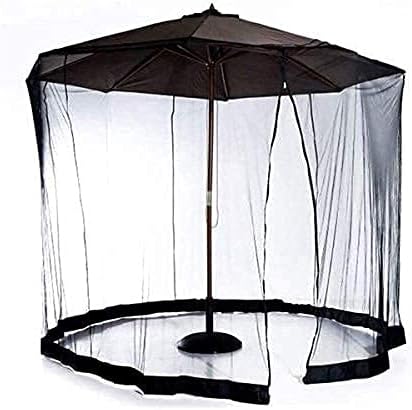Outdoor Garden Umbrella Your Parasol into a Gazebo Outdoor Garden Table Umbrella Parasol Mosquito Net Cover Netting Gazebo Canopy, Zipper Opening and Water Tube At Baseols