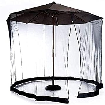 Outdoor Garden Umbrella Your Parasol into a Gazebo Outdoor Garden Table Umbrella Parasol Mosquito Net Cover Netting Gazebo Canopy, Zipper Opening and Water Tube At Baseols