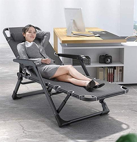 Lightweight lounge chair with zero gravity effect, foldable deck chairs, wider massage armrest, sun lounger, round tube bed, adjustable deck chair with cushion, 200 kg