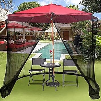 Outdoor Garden Umbrella Your Parasol into a Gazebo House Large Premium Netting for gazebos parasols Bug Netting Cover (Size : 335cm*220cm)