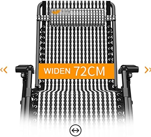 Portable Zero Gravity Reclining and Folding Beach Lounger，72CM Extra Wide Patio Recliner，Heavy Duty Textoline，Lace System,for Beach Sunbathing,Support 440lbs (Color : B)