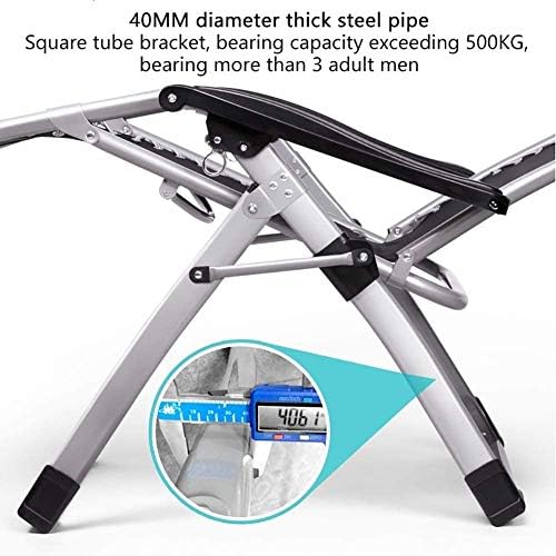 Sun Lounger Garden Chairs Zero Gravity Chaise Lounges Patio Lounger Chair Folding Outdoor Office Beach Recliner With Cotton Pad Portable Reclining Lawn Chairs Supports 200kg Black