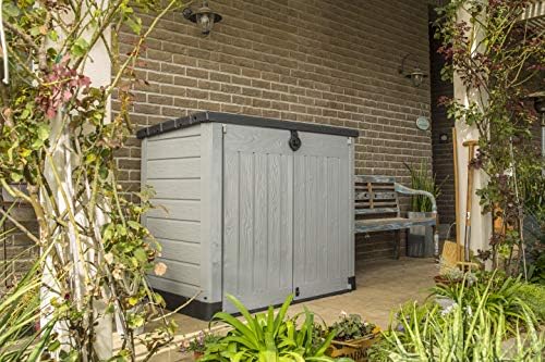 Store it Out Ace Storage Box 1200 Litres for Wheelie Bins or Garden Tools with Gas Struts Rubbish Bin Box Device Box Shed for 2 x 240 Litre Wheelie Bins 100% Mildew Free Through Ventilation