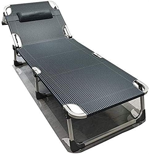 Folding Chair Loungers Garden Foldable, Deck Chair Lounger Foldable Sun Lounger Portable Leisure Lounger With Pillow Recliner