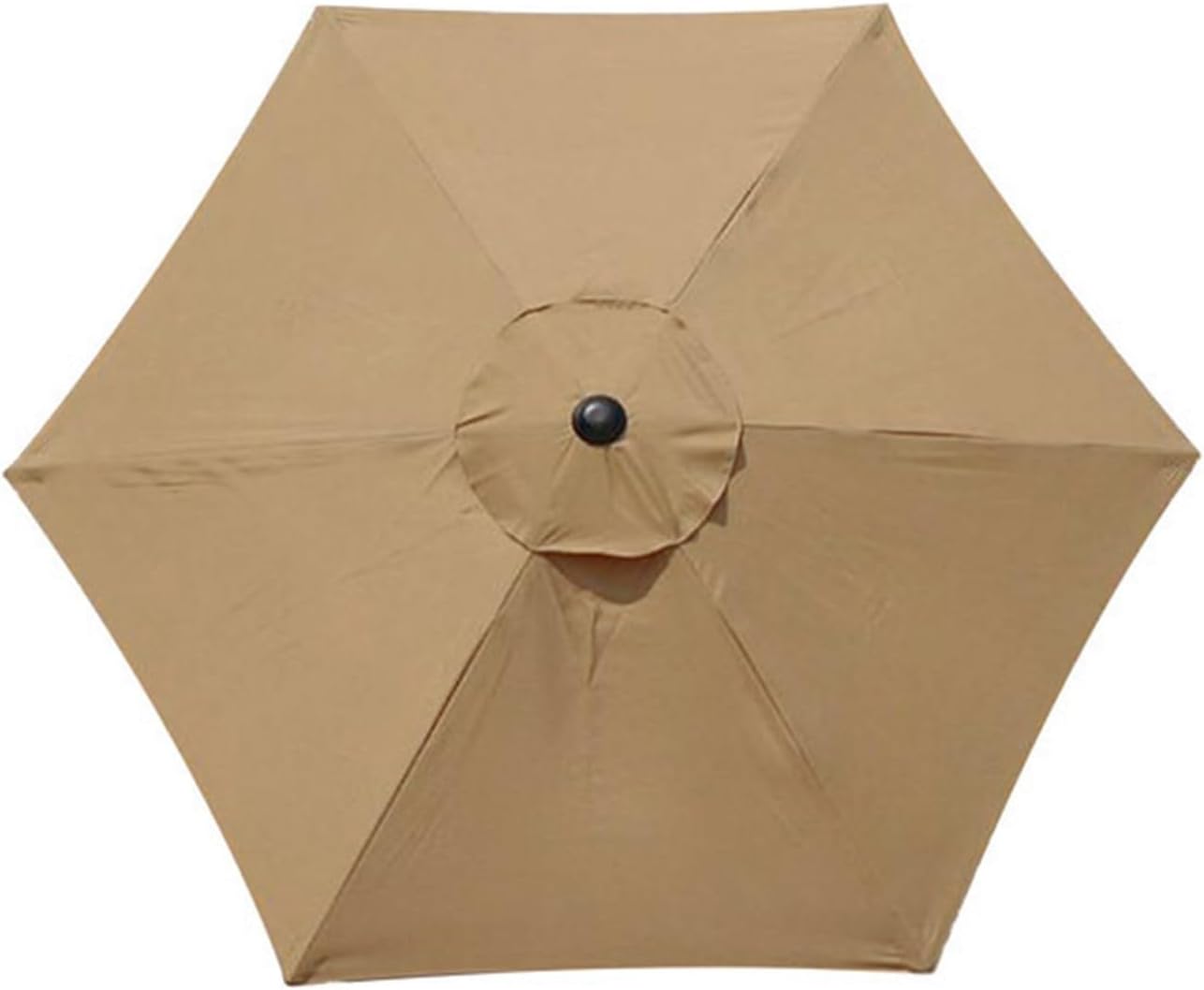 6.5ft 9ft 10ft Patio Umbrella Top Canopy Replacement Cloth,6 Ribs 8 Ribs Outdoor Market Table Pool Garden Umbrella Canopy Covers(Coffee color,2.7m 9ft(6-ribs))