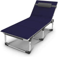 Sunbed Aluminium Sun lounger Adjustable Backrest Folding Recliner Chair with Removable Headrest and Pad Garden Furniture (#2)