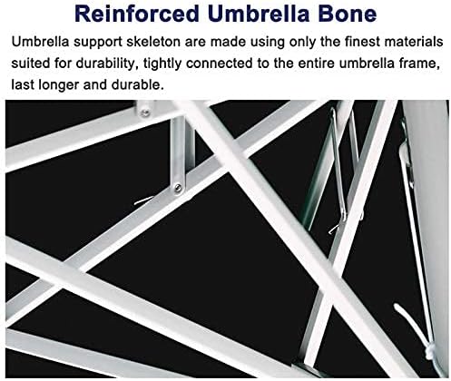 Parasol Umbrella Khaki Gazebo Patio Umbrella, Sun Protection Market Table Umbrella with Crank Handle and Push Button Tilt, for Deck Table