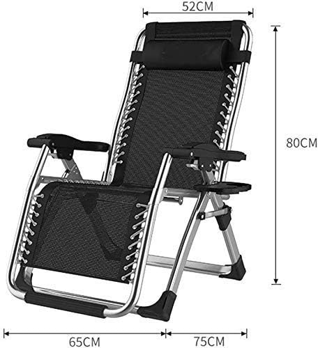 Sun Lounger Garden Chairs Oversize Zero Gravity Locking Patio Lounger Chair in Garden &Outdoors Home Lounge Chair Folding Beach Deck Chair with Cotton Pad Supports 200kg (Color, Brown),Brow