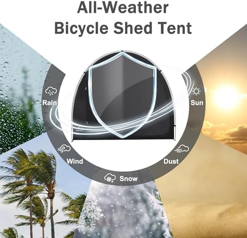 Bike Storage Shed Tent, Waterproof Outdoor Storage Shed for Bicycle, Easy Setup, Portable Storage Tent for Motorcycle,Garden Tools,Lawn Mower