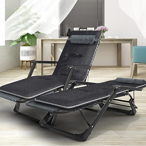 Portable Folding Adult Bed,Lounge Outdoor Sun Lounger Recliner Chair with Adjustable Headrest and 3 speed Folding Design Zero Gravity Lounge Chair for Beach Garden and Patio Portable Sunbed
