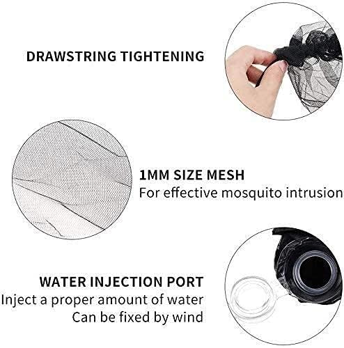 Outdoor Garden Umbrella Your Parasol into a Gazebo Outdoor Patio Umbrella Netting Screen Mosquito Garden Water-Resistant with Zipper Door And Polyester Mesh Nettingols for Camping