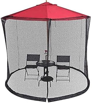 Outdoor Garden Umbrella Your Parasol into a Gazebo 7.5 Ft Garden Umbrella Table Screen Parasol Mosquito Net Cover Bug Netting Cover (Size : 275 * 230cm)