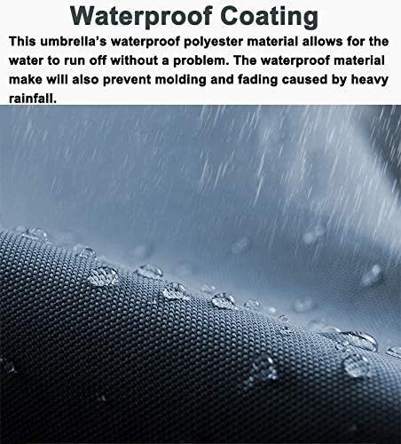 Parasol Umbrella 8.5Feet Patio Umbrella, Gazebo/Small Bistro Windproof Offset Umbrella with 1.5kg Water Filled Umbrella Base, Easy to Assemble