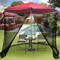 Outdoor Garden Umbrella Your Parasol into a Gazebo Table Set Screen House - Large Premium Netting,Suitable for gazebos for Parasol Gazebo (Size : 335cm*220cm)
