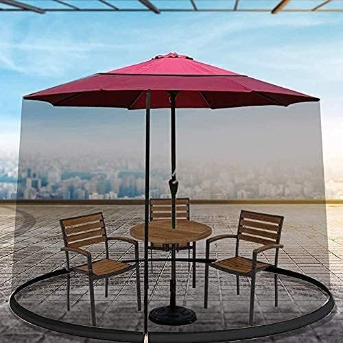 Outdoor Garden Umbrella Your Parasol into a Gazebo Outdoor Garden Table Umbrella Parasol Mosquito Net Cover Netting Gazebo Canopy, Zipper Opening and Water Tube At Baseols