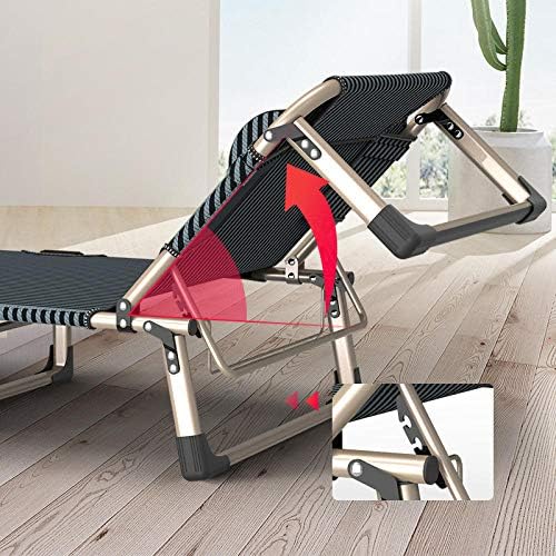 Heavy Duty Zero Gravity Reclining, Deck Chair Recliners, Terrace Outdoor Recliners, Oversized Adjustable Sun Loungers, With Headrest Support 440lbs-Black Rod Stripes+4D Breathable Cotton Pad