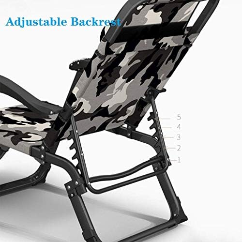 Portable Folding Sun Lounger Chair - Heavy Duty Metal Recliner for Outdoor Garden, Deck, Lawn & Patio - Comfortable Relaxing Bed with Beautiful Scenery View