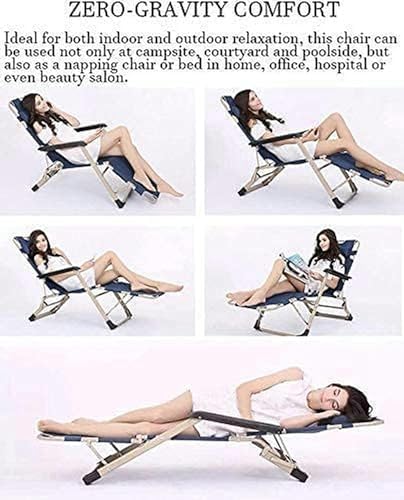 Adjustable Zero Gravity Lounge Chair - Portable Sun Lounger for Outdoor, Beach & Camping - Folding Recliner Garden Chair with Cushions for Heavy Adults