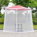 Outdoor Garden Umbrella Your Parasol into a Gazebo Umbrella Mosquito Net Canopy Patio Set Screen House Mesh Patio Umbrella Suitable for indoor and outdoor, camping