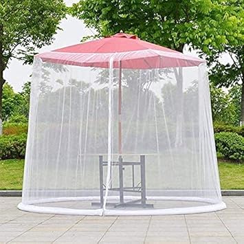 Outdoor Garden Umbrella Your Parasol into a Gazebo Umbrella Mosquito Net Canopy Patio Set Screen House Mesh Patio Umbrella Suitable for indoor and outdoor, camping