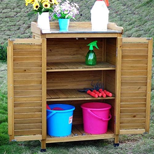 Garden Cabinets 3 Tier Outdoor Storage Cabinet Waterproof Sunscreen Garden Sundries Tool Cabinet Balcony Yard Storage Cabinet Porch Shoe Cabinet Storage Shed
