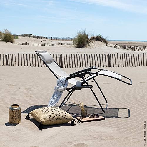 Lafuma Mobilier Relax Rt2, Chataigne, Steel/Texplast,Polypropylene/ Polyester, For Détente, Uv Resistant, 114x68x87 cm