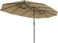 SONGMICS 460 x 270 cm Double-Sided Parasol Umbrella, Extra Large Garden Patio Parasol, Twin Sun Shade Canopy, UPF 50+ Protection, Crank, for Market Outdoor Garden Terrace, No Base